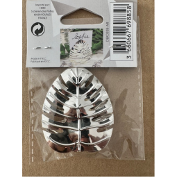 Marque place feuille métal Argent