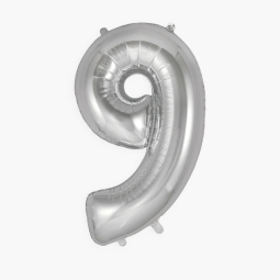 Ballon anniversaire argent métallisé