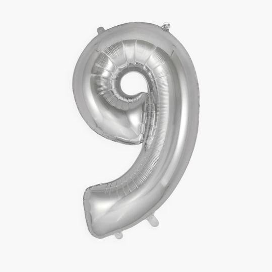 Ballon anniversaire argent métallisé