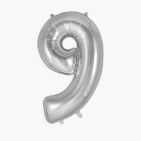 Ballon anniversaire argent métallisé