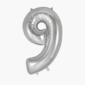 Ballon anniversaire argent métallisé