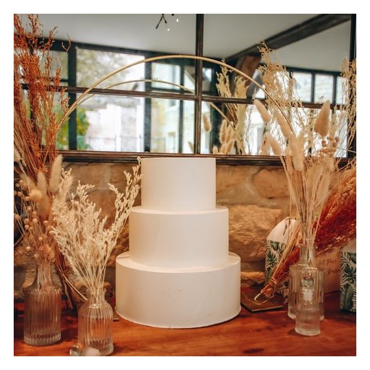 Déco Arceau Métal Or sur Socle 55x51 cm