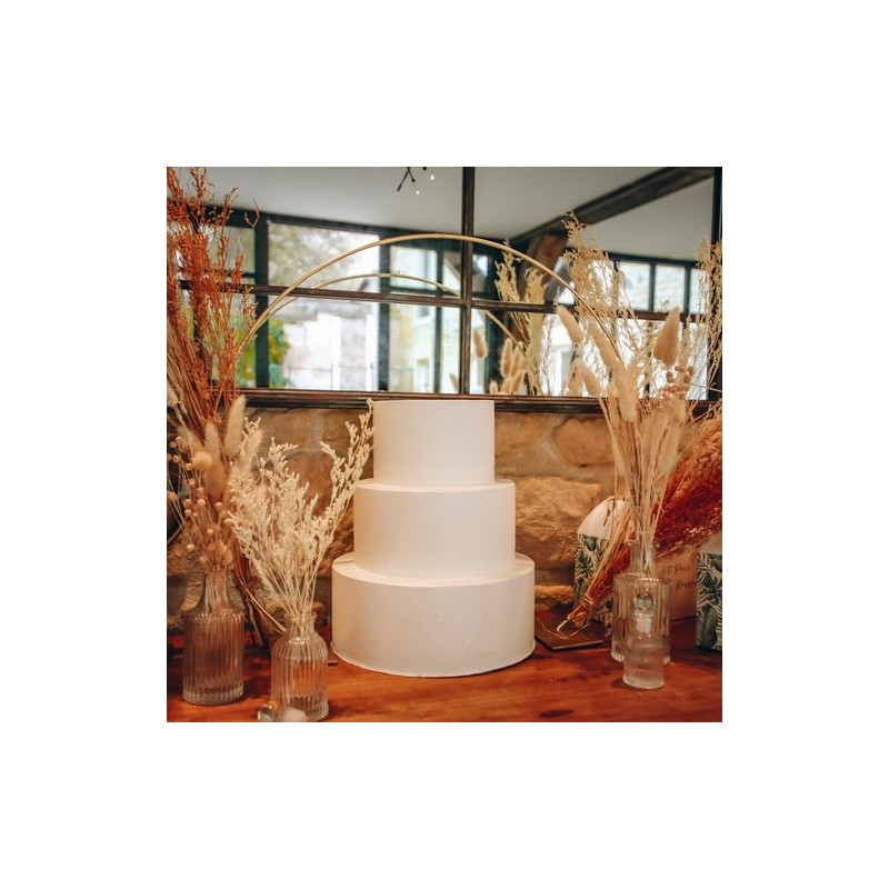 Déco Arceau Métal Or sur Socle 55x51 cm