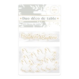 Duo déco de table baptême