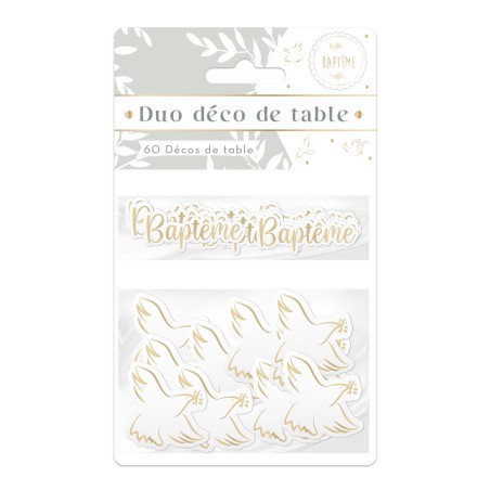 Duo déco de table baptême
