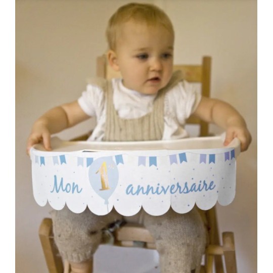 Décoration chaise haute – Mon premier anniversaire