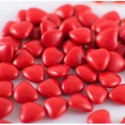 Dragées petits Cœurs rouge chocolat 500g