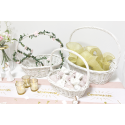 Panier pour pétale mariage en osier blanc – Ensemble de 3 tailles