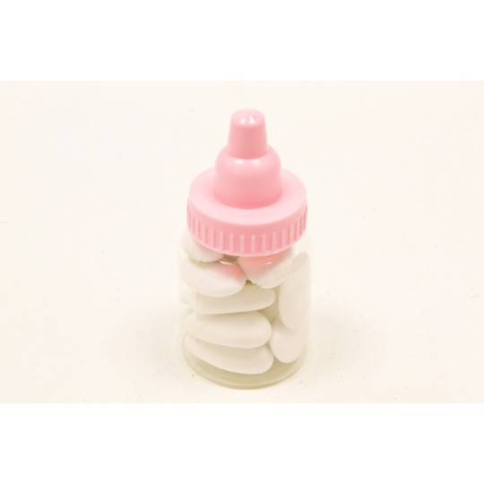 Contenant dragées biberon rose – Idéal pour baptême ou baby shower