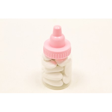 Contenant dragées biberon rose – Idéal pour baptême ou baby shower