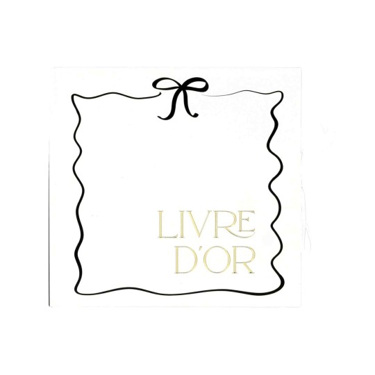 Livre d'Or Black & White Carton Blanc, Noir et Or