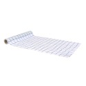 Chemin de Table Azur Abstrait Tissu Blanc et Indigo 28cmx5m