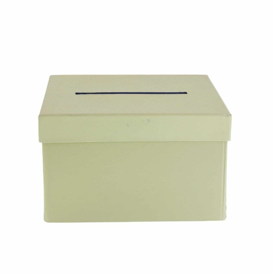 Urne Carrée Carton Vert de Gris 19,5x12x19,5cm - Pliable