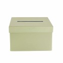 Urne Carrée Carton Vert de Gris 19,5x12x19,5cm - Pliable