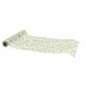 Chemin de Table Feuillage Intissé Blanc et Vert 28x5m