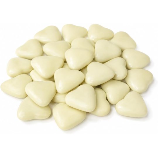 Dragées petits coeurs chocolat Ecru - 500g