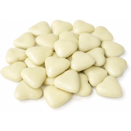 Dragées petits coeurs chocolat Ecru - 500g