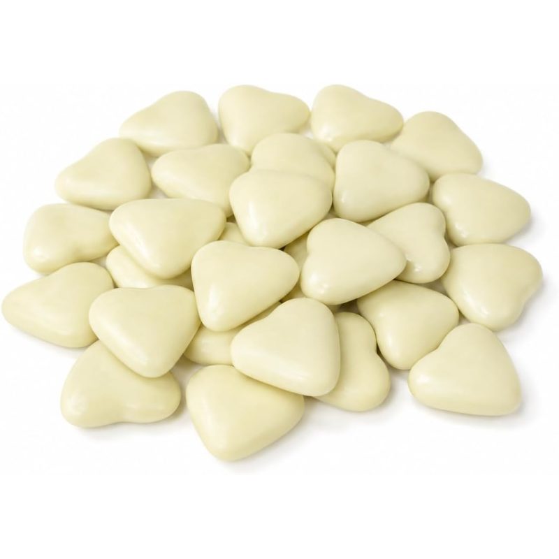 Dragées petits coeurs chocolat Ecru - 500g