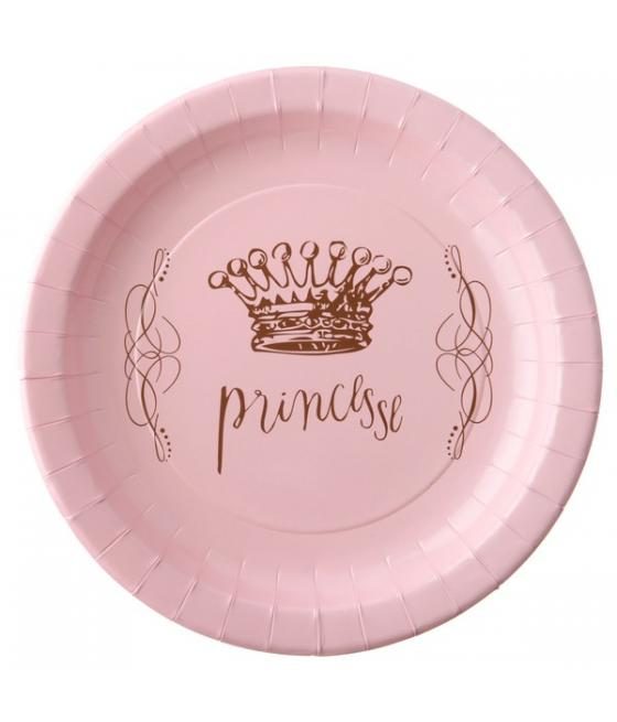Assiettes princesse lot de 6 pièces.