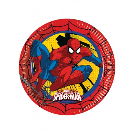 8 Assiettes en carton Ultimate Spiderman