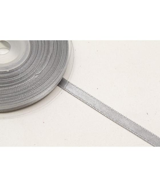 Ruban en satin gris