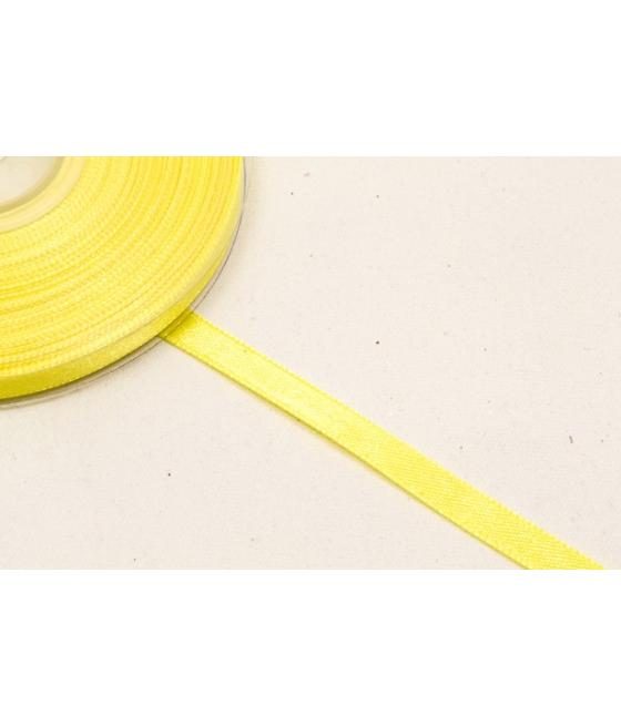 RUBAN EN SATIN JAUNE 