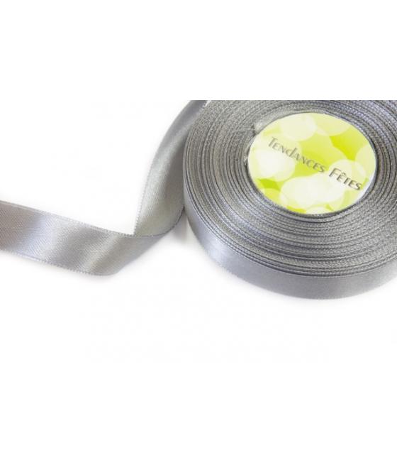 Ruban satin gris