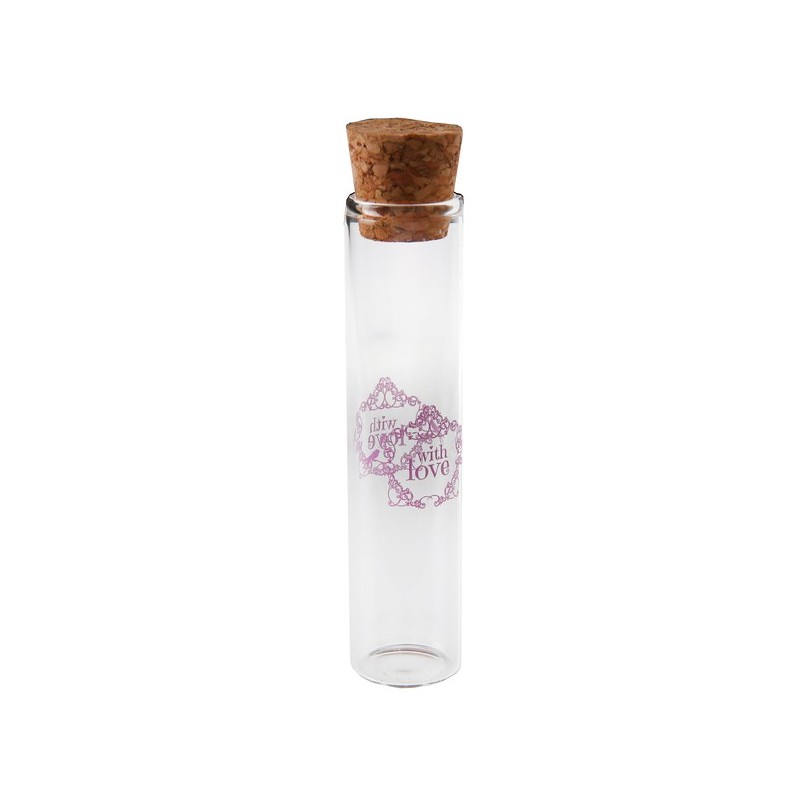  Eprouvettes en verre "with love" 