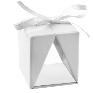 4 Boîtes à dragées cadeaux Blanc