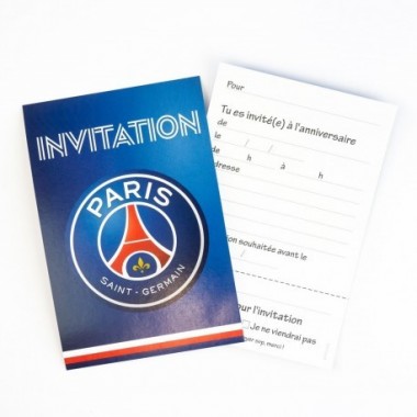 6 cartes d'invitation PSG
