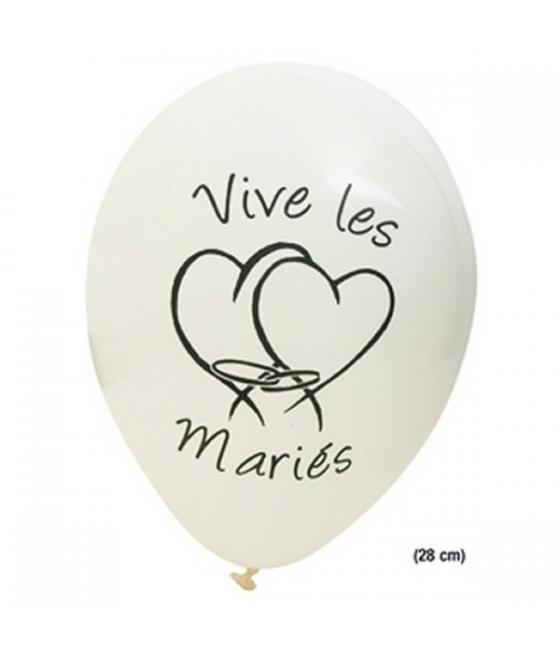 BALLON IMPRIME "VIVE LES MARIES"