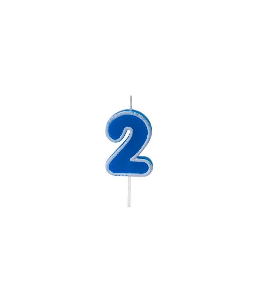 Bougie anniversaire bleu sur pique 2 ans Bougie anniversaire bleu sur pique 2 ans