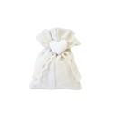 Sachet toile avec cœur (x 4)