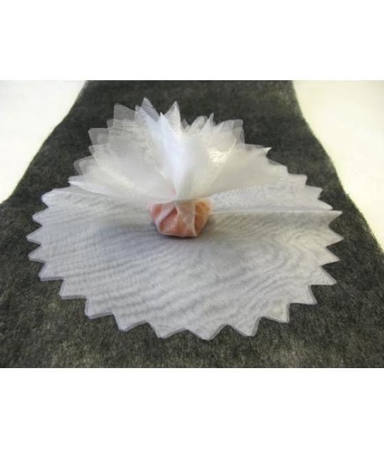  Ronds organza feston en pointe blanc 