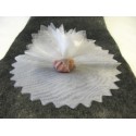  Ronds organza feston en pointe blanc 