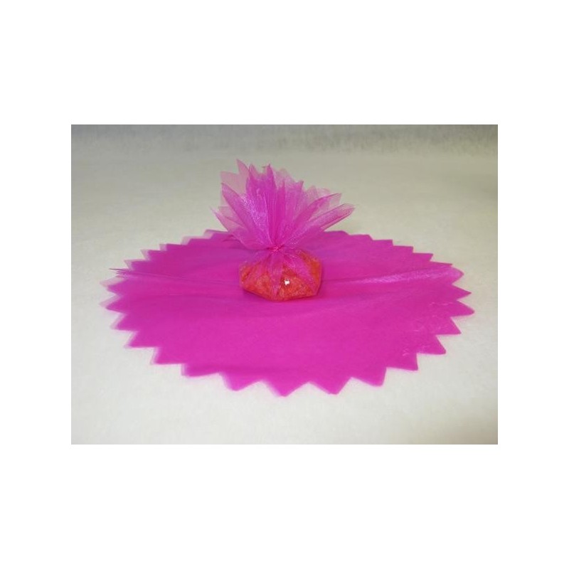  Ronds organza feston en pointe Fuchsia 