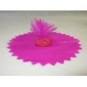  Ronds organza feston en pointe Fuchsia 