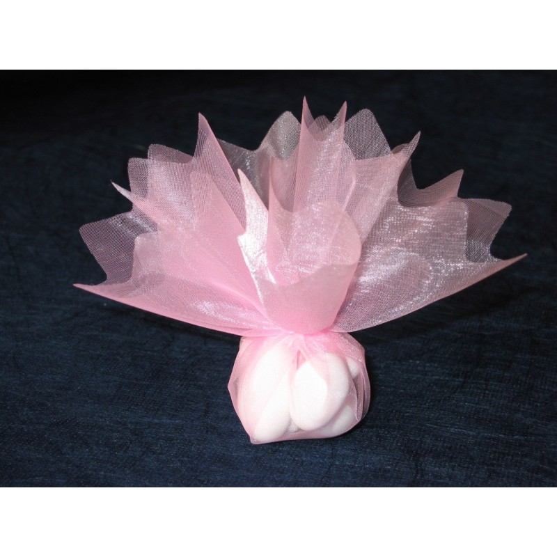 10 Ronds organza feston en pointe