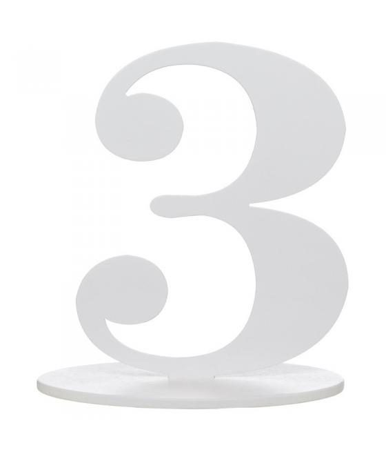 Marque place chiffre 3