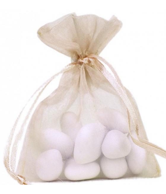Sachet Organdi uni Taupe Sachet de  piees 