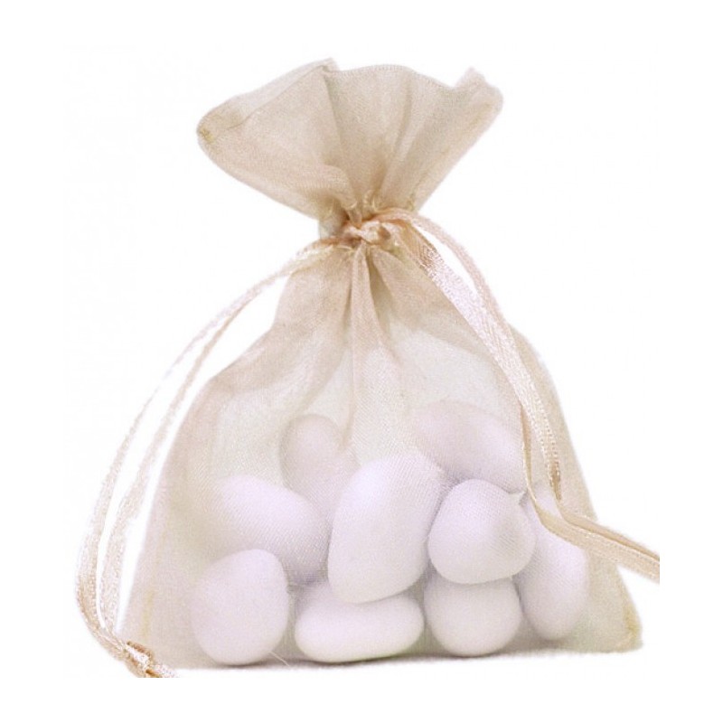 Sachet Organdi uni Taupe Sachet de  piees 