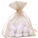 Sachet Organdi uni Taupe Sachet de  piees 