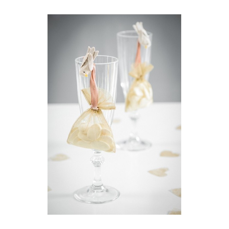 Sachet Organdi uni Taupe Sachet de  piees 