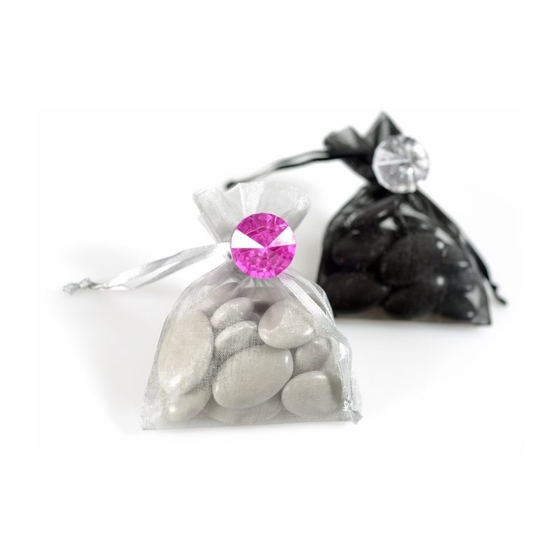 Sachet Organdi uni Noir Sachet de  piees 