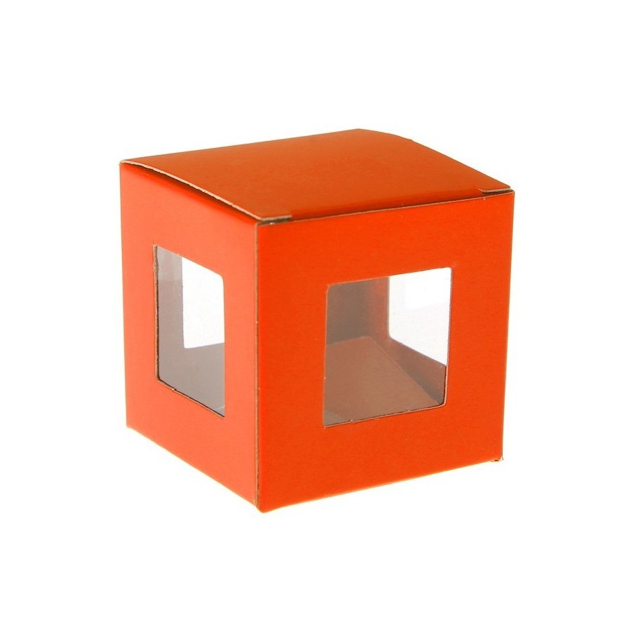 Boîte carrée Orange (Sachet de 6 pièces)