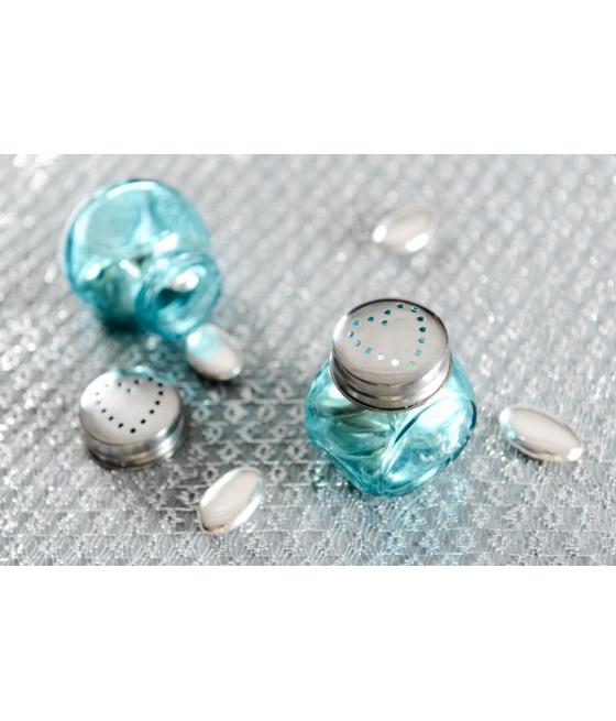 Pot rond Turquoise (Boîte de 2 pièces)