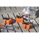 Boîte carrée à fenêtre orange (Sachet de 4 pièces)