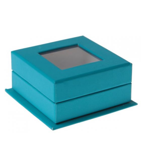 Boîte carree à fenêtre Turquoise Sachet de  piees