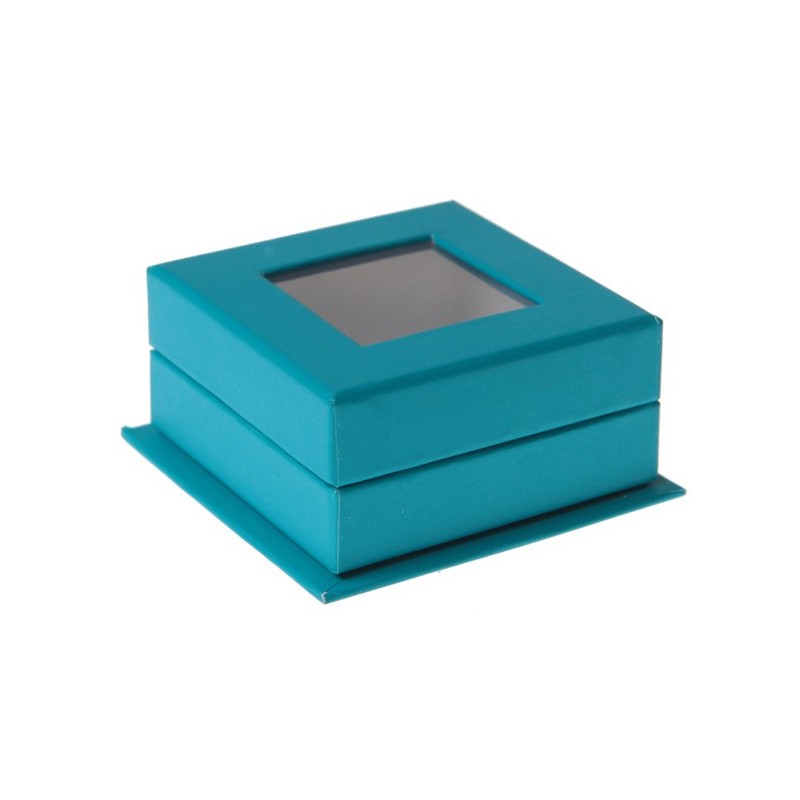 BoÃ®te carree Ã  fenÃªtre Turquoise Sachet de  piees 