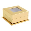 Boîte carrée à fenêtre Or (Sachet de 4 pièces)